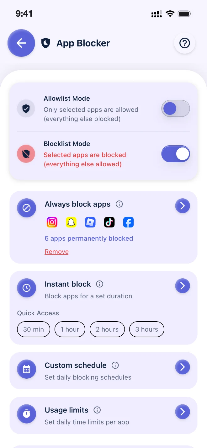 Block harmful apps