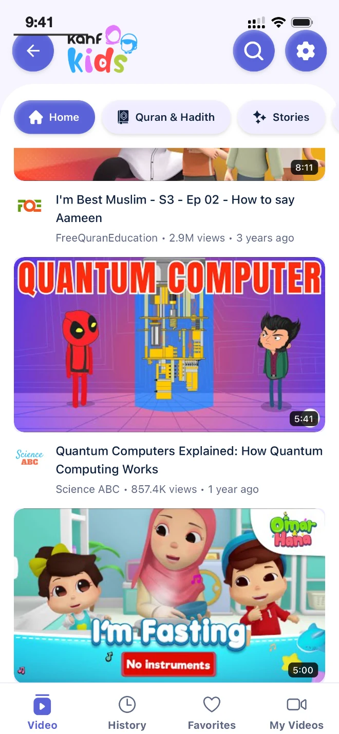 Safe and halal videos for kids