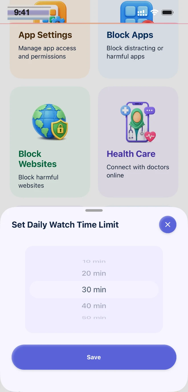 Set daily watch-time limits